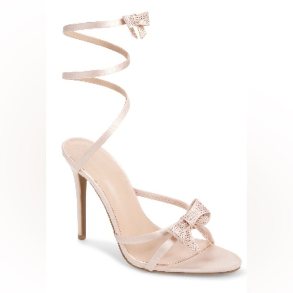 Wild Diva Shoes - WILD DIVA lounge Tampa bow ankle wrap sandal
Nude
